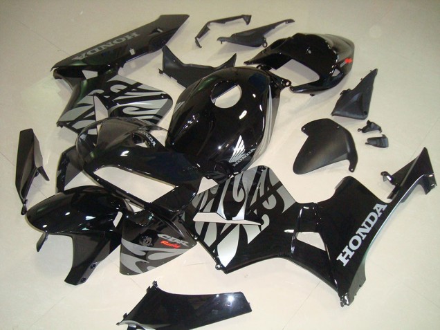 Carenagem Moto CBR 600RR 05-06 - Preto Branco Chama