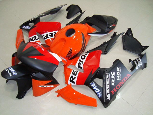 Carenagem Moto CBR 600RR 05-06 - Preto Fosco Repsol Corrida