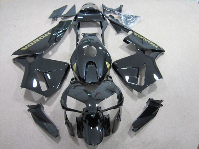 Carenagem Moto CBR 600RR 05-06 - Preto Ouro Decalque Carenagem Moto CBR 600RR 05-06 - Preto Ouro Decalque