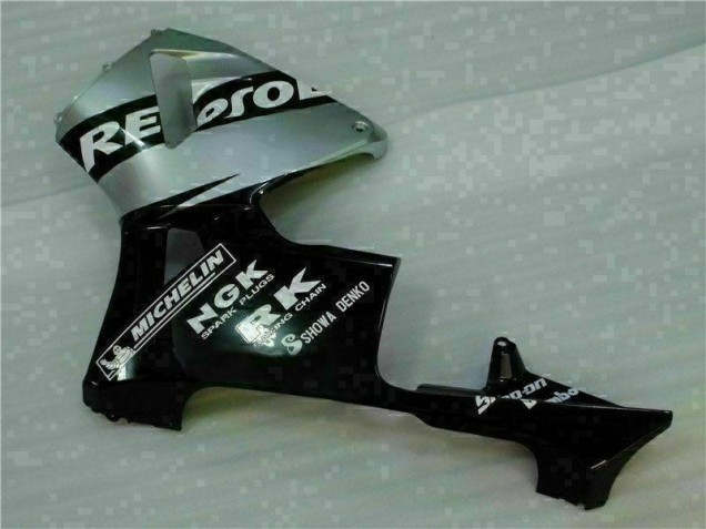 Carenagem Moto CBR 600RR 05-06 - Preto Prata Repsol Carenagem Moto CBR 600RR 05-06 - Preto Prata Repsol