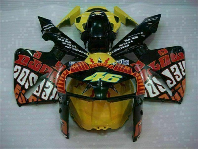 Carenagem Moto CBR 600RR 05-06 - Preto Vermelho Amarelo 46 Carenagem Moto CBR 600RR 05-06 - Preto Vermelho Amarelo 46