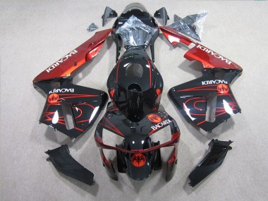Carenagem Moto CBR 600RR 05-06 - Preto Vermelho BACARDI