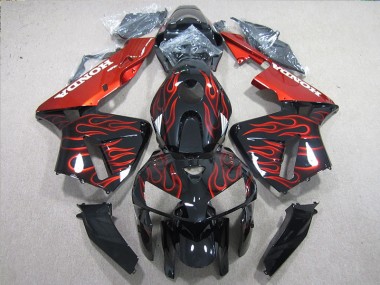 Carenagem Moto CBR 600RR 05-06 - Preto Vermelho Chama
