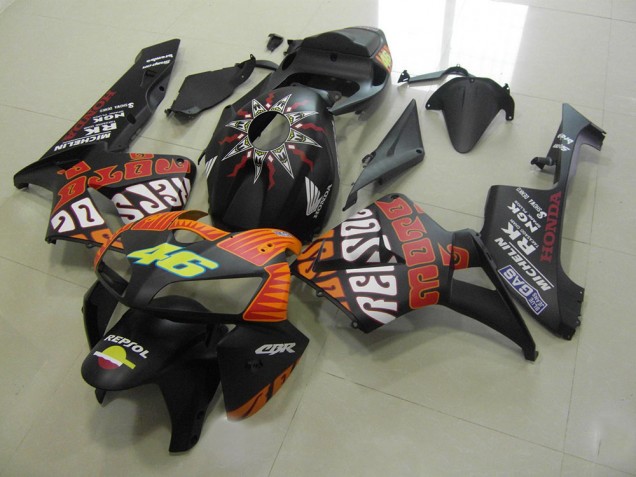 Carenagem Moto CBR 600RR 05-06 - Rossi Preto Fosco Carenagem Moto CBR 600RR 05-06 - Rossi Preto Fosco