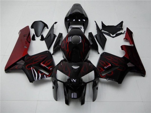 Carenagem Moto CBR 600RR 05-06 - Vermelho Chama Preto Carenagem Moto CBR 600RR 05-06 - Vermelho Chama Preto