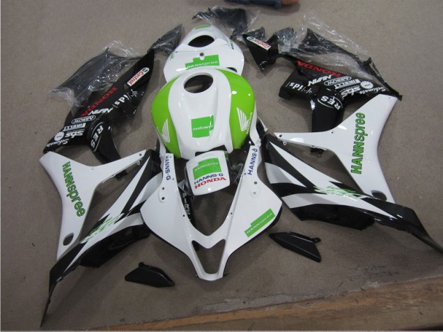 Carenagem Moto CBR 600RR 07-08 - Branco Verde Hannspree Carenagem Moto CBR 600RR 07-08 - Branco Verde Hannspree