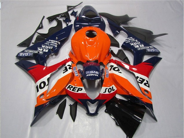 Carenagem Moto CBR 600RR 07-08 - Laranja Azul Preto Repsol Carenagem Moto CBR 600RR 07-08 - Laranja Azul Preto Repsol