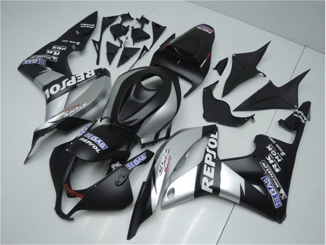 Carenagem Moto CBR 600RR 07-08 - Prata Repsol Preto Carenagem Moto CBR 600RR 07-08 - Prata Repsol Preto