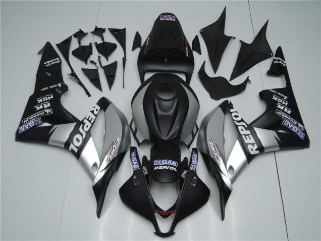 Carenagem Moto CBR 600RR 07-08 - Prata Repsol Preto Carenagem Moto CBR 600RR 07-08 - Prata Repsol Preto