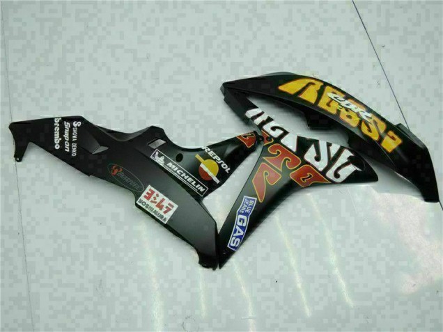Carenagem Moto CBR 600RR 07-08 - Preto Amarelo Repsol 46 Carenagem Moto CBR 600RR 07-08 - Preto Amarelo Repsol 46
