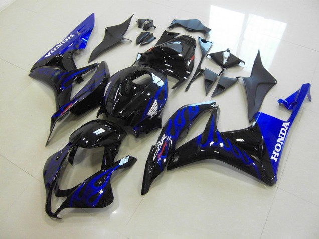 Carenagem Moto CBR 600RR 07-08 - Preto Azul Chama Carenagem Moto CBR 600RR 07-08 - Preto Azul Chama