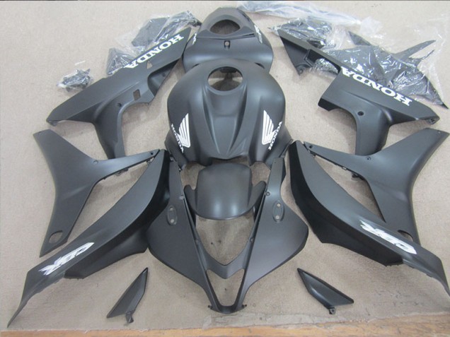 Carenagem Moto CBR 600RR 07-08 - Preto Branco Decalque