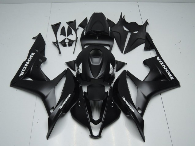 Carenagem Moto CBR 600RR 07-08 - Preto Fosco & Branco Adesivo Carenagem Moto CBR 600RR 07-08 - Preto Fosco & Branco Adesivo