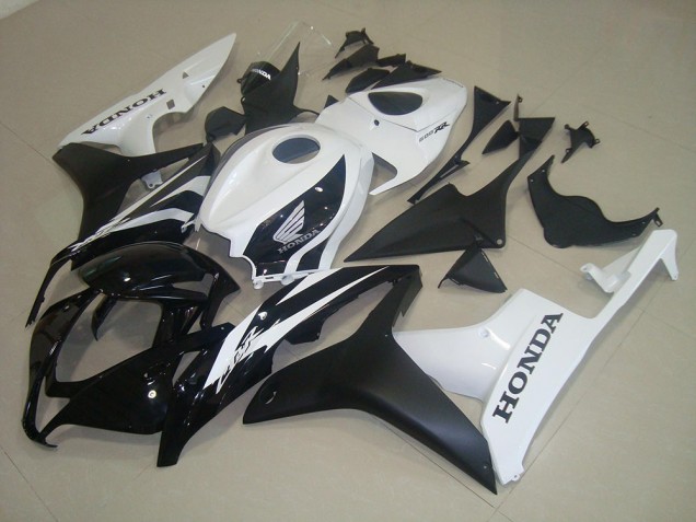 Carenagem Moto CBR 600RR 07-08 - Preto Fosco Branco Carenagem Moto CBR 600RR 07-08 - Preto Fosco Branco