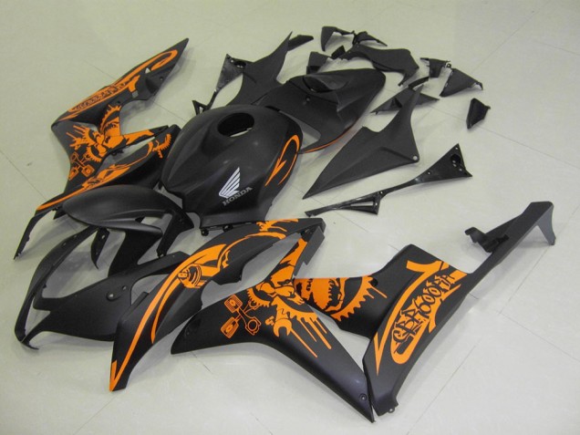 Carenagem Moto CBR 600RR 07-08 - Preto Fosco Laranja Adesivo Carenagem Moto CBR 600RR 07-08 - Preto Fosco Laranja Adesivo
