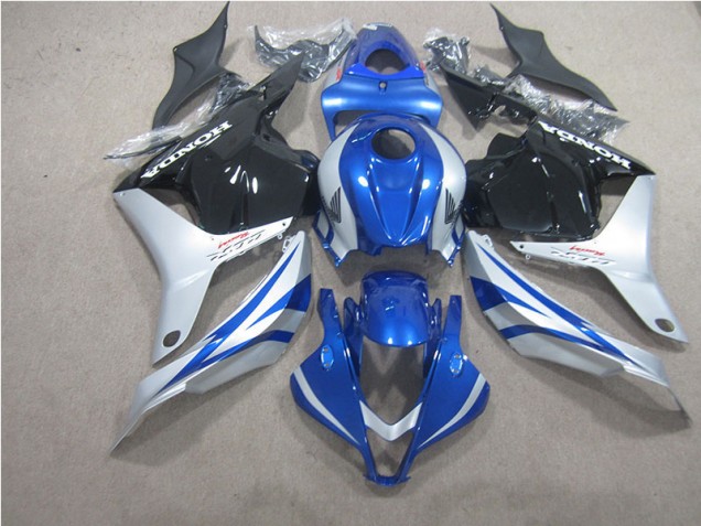 Carenagem Moto CBR 600RR 09-12 - Azul Prata Preto Carenagem Moto CBR 600RR 09-12 - Azul Prata Preto