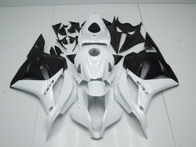 Carenagem Moto CBR 600RR 09-12 - Branco Preto Fosco Carenagem Moto CBR 600RR 09-12 - Branco Preto Fosco