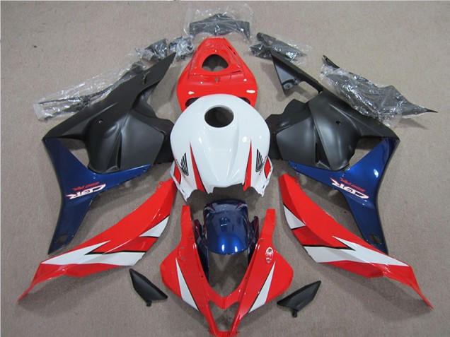 Carenagem Moto CBR 600RR 09-12 - Branco Vermelho Azul Carenagem Moto CBR 600RR 09-12 - Branco Vermelho Azul