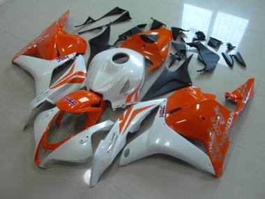 Carenagem Moto CBR 600RR 09-12 - Laranja Branco Pérola