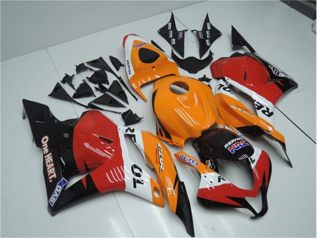 Carenagem Moto CBR 600RR 09-12 - Laranja Vermelho Preto Repsol Carenagem Moto CBR 600RR 09-12 - Laranja Vermelho Preto Repsol