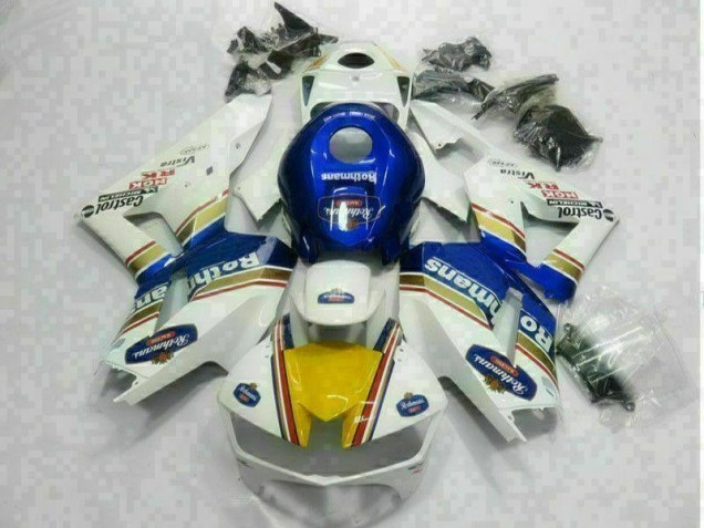 Carenagem Moto CBR 600RR 13-21 - Branco Azul Carenagem Moto CBR 600RR 13-21 - Branco Azul