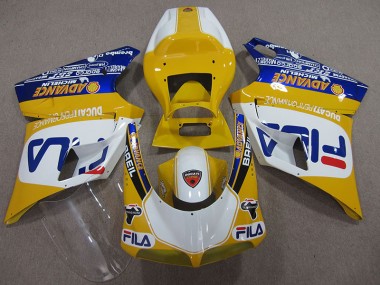Carenagem Moto Ducati 748 93-05 - Amarelo Branco Fila