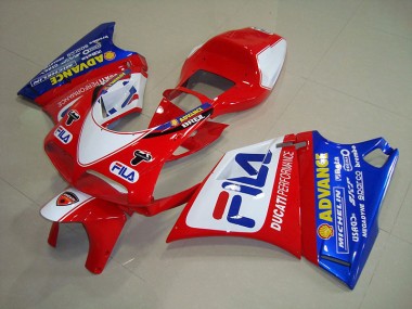 Carenagem Moto Ducati 748 93-05 - Vermelho Azul Fila