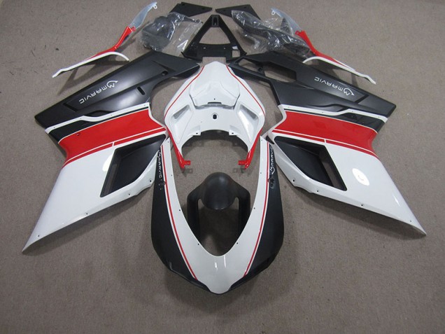 Carenagem Moto Ducati 848 07-14 - Branco Vermelho Preto Marvic Carenagem Moto Ducati 848 07-14 - Branco Vermelho Preto Marvic