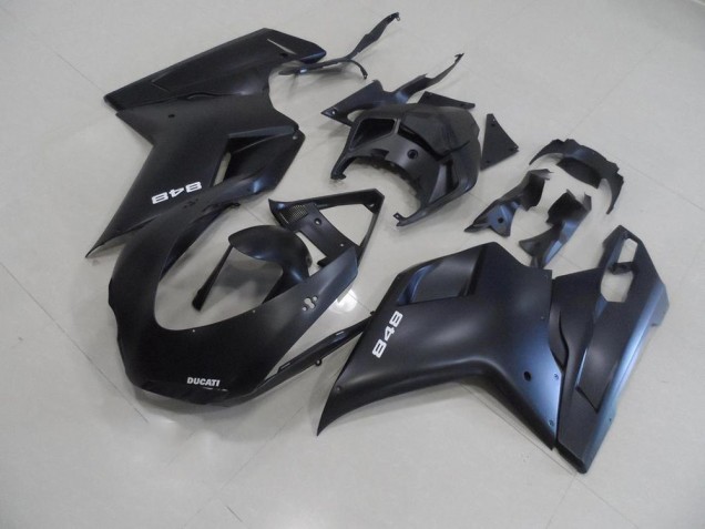 Carenagem Moto Ducati 848 1098 1198 07-14 - Preto Fosco & Branco 848 Carenagem Moto Ducati 848 1098 1198 07-14 - Preto Fosco & Branco 848