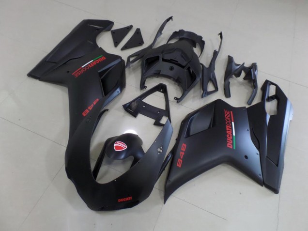 Carenagem Moto Ducati 848 1098 1198 07-14 - Preto Fosco Vermelho Adesivo Carenagem Moto Ducati 848 1098 1198 07-14 - Preto Fosco Vermelho Adesivo