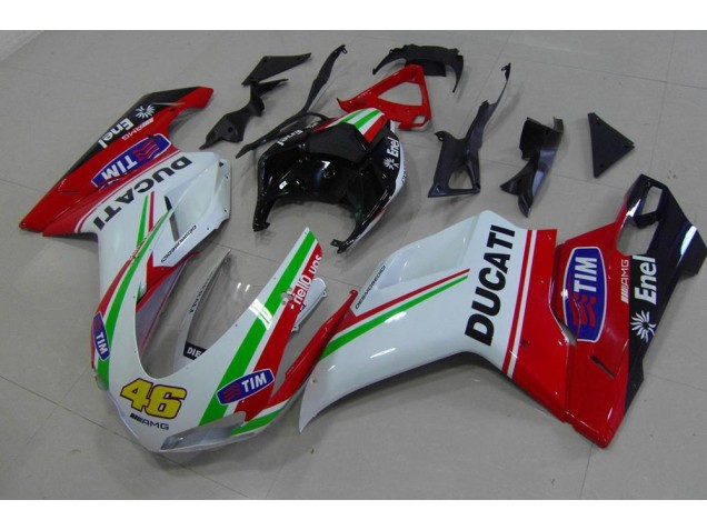Carenagem Moto Ducati 848 1098 1198 07-14 - Vermelho Branco Amarelo 46 Carenagem Moto Ducati 848 1098 1198 07-14 - Vermelho Branco Amarelo 46