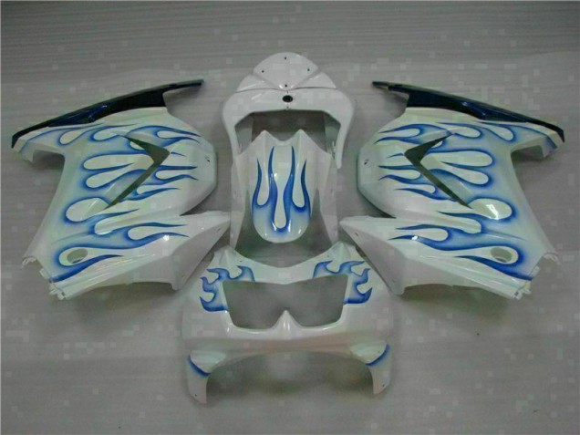 Carenagem Moto EX250 08-12 - Branco Azul Chama Carenagem Moto EX250 08-12 - Branco Azul Chama