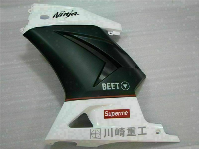 Carenagem Moto EX250 08-12 - Branco Preto Ninja 3M Carenagem Moto EX250 08-12 - Branco Preto Ninja 3M