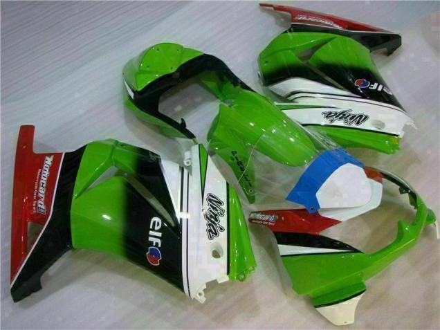 Carenagem Moto EX250 08-12 - Branco Verde Preto Ninja Carenagem Moto EX250 08-12 - Branco Verde Preto Ninja
