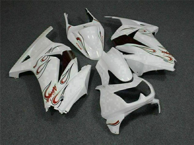 Carenagem Moto EX250 08-12 - Branco Vermelho