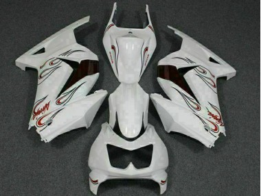 Carenagem Moto EX250 08-12 - Branco Vermelho
