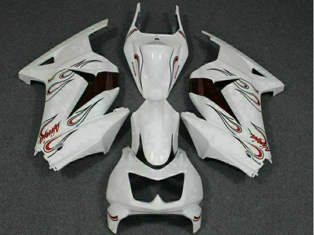 Carenagem Moto EX250 08-12 - Branco Vermelho