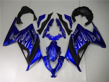 Carenagem Moto EX300 13-16 - Azul Branco Preto