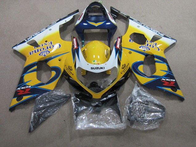 Carenagem Moto GSXR 1000 K1 00-02 - Amarelo Azul Corona Extra Carenagem Moto GSXR 1000 K1 00-02 - Amarelo Azul Corona Extra