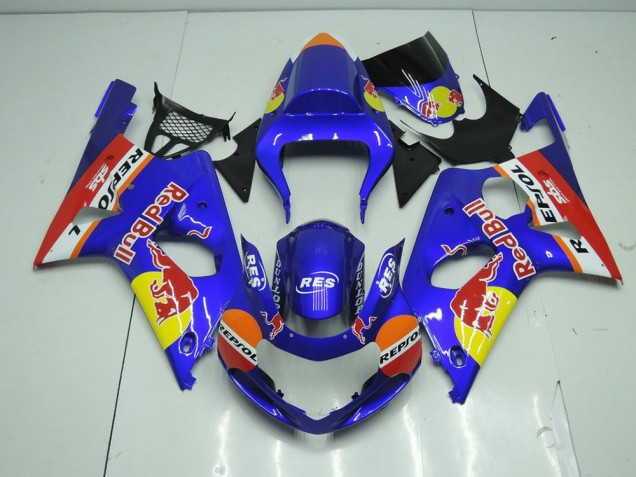 Carenagem Moto GSXR 1000 K1 00-02 - Azul Red Bull Carenagem Moto GSXR 1000 K1 00-02 - Azul Red Bull