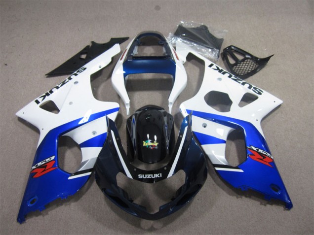 Carenagem Moto GSXR 1000 K1 00-02 - Branco Azul