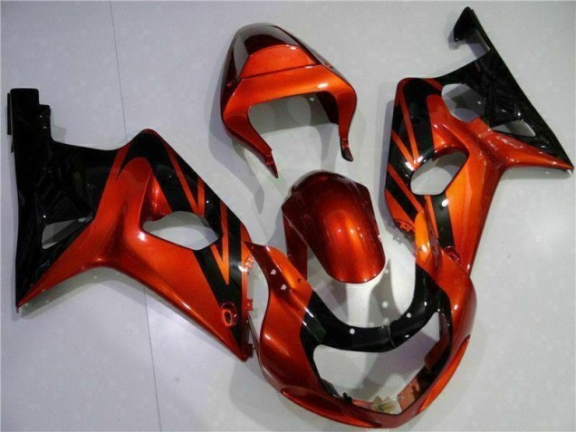 Carenagem Moto GSXR 1000 K1 00-02 - Laranja Preto