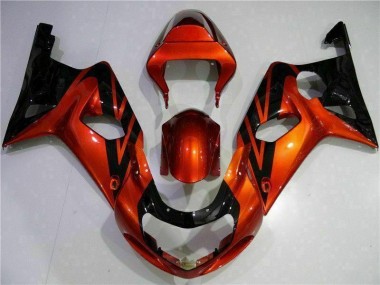 Carenagem Moto GSXR 1000 K1 00-02 - Laranja Preto