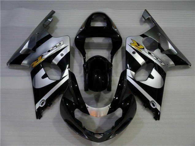 Carenagem Moto GSXR 1000 K1 00-02 - Prata Preto