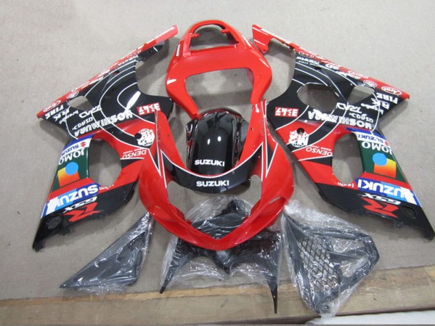 Carenagem Moto GSXR 1000 K1 00-02 - Vermelho Preto Denso