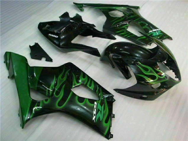 Carenagem Moto GSXR 1000 K3 03-04 - Verde Preto