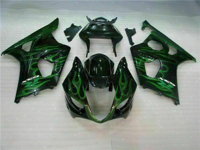 Carenagem Moto GSXR 1000 K3 03-04 - Verde Preto