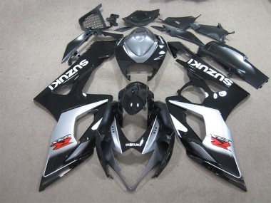 Carenagem Moto GSXR 1000 K5 05-06 - Preto Branco Decalque