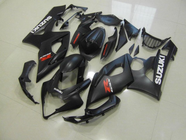 Carenagem Moto GSXR 1000 K5 05-06 - Preto Fosco & Branco Decalques Carenagem Moto GSXR 1000 K5 05-06 - Preto Fosco & Branco Decalques
