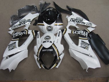 Carenagem Moto GSXR 1000 K7 07-08 - Branco Lucky Strike Preto Motul
